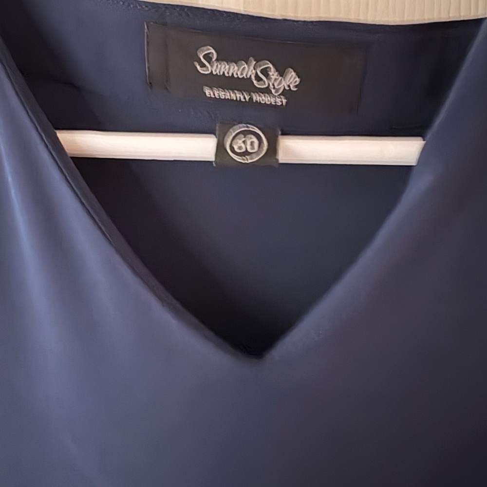 Sunnah Style sleeveless Abaya in dark navy - Picture 6 of 8